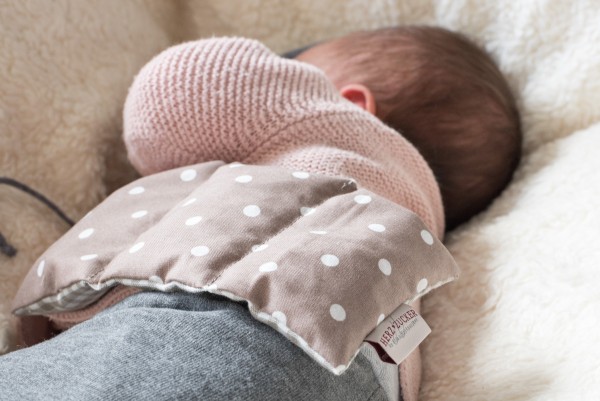 Spädbarnskudde 3-delad med druvkärnorfyllning